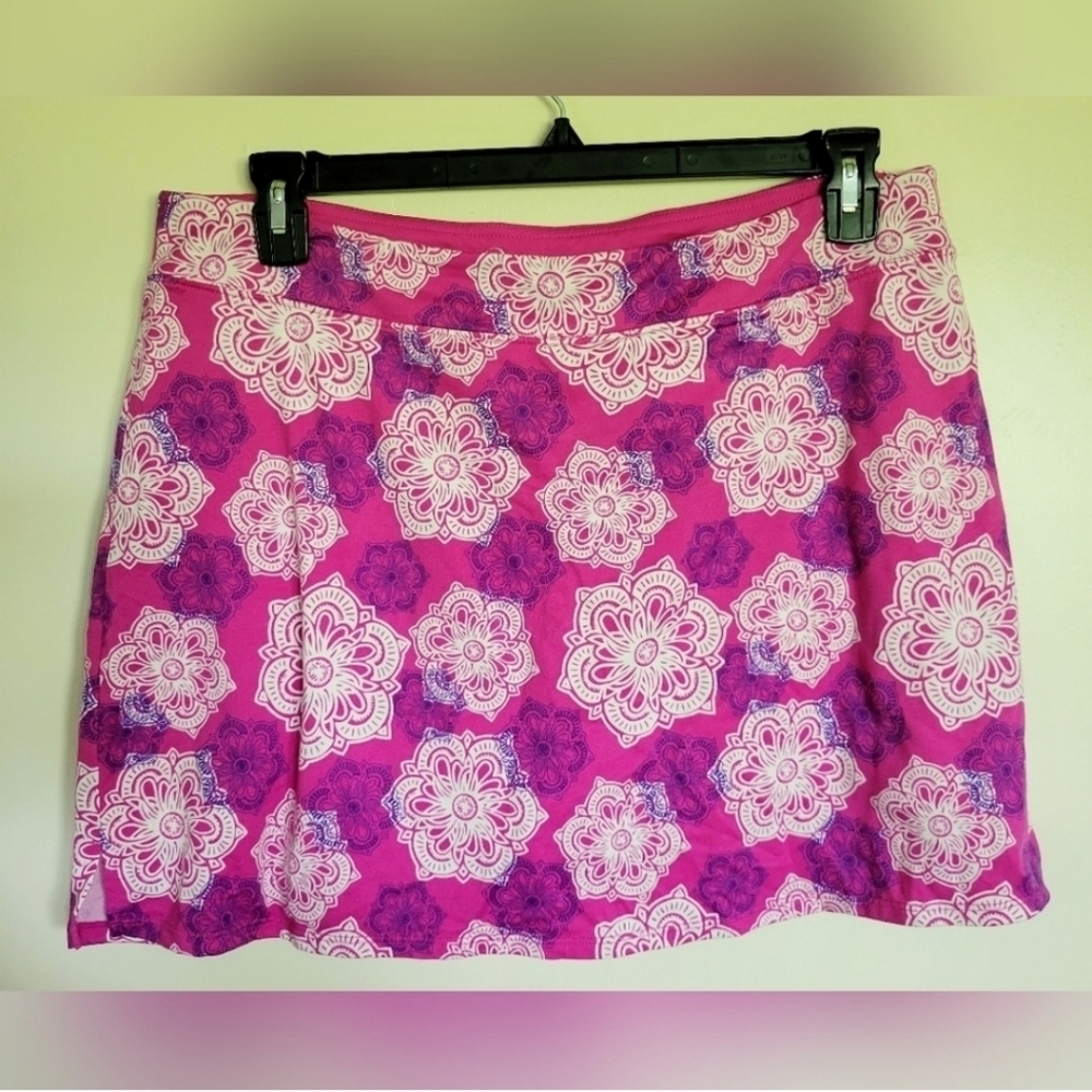 Tranquility Women's Everyday Casual Pink Hawaiian Dreams Skort Size XL